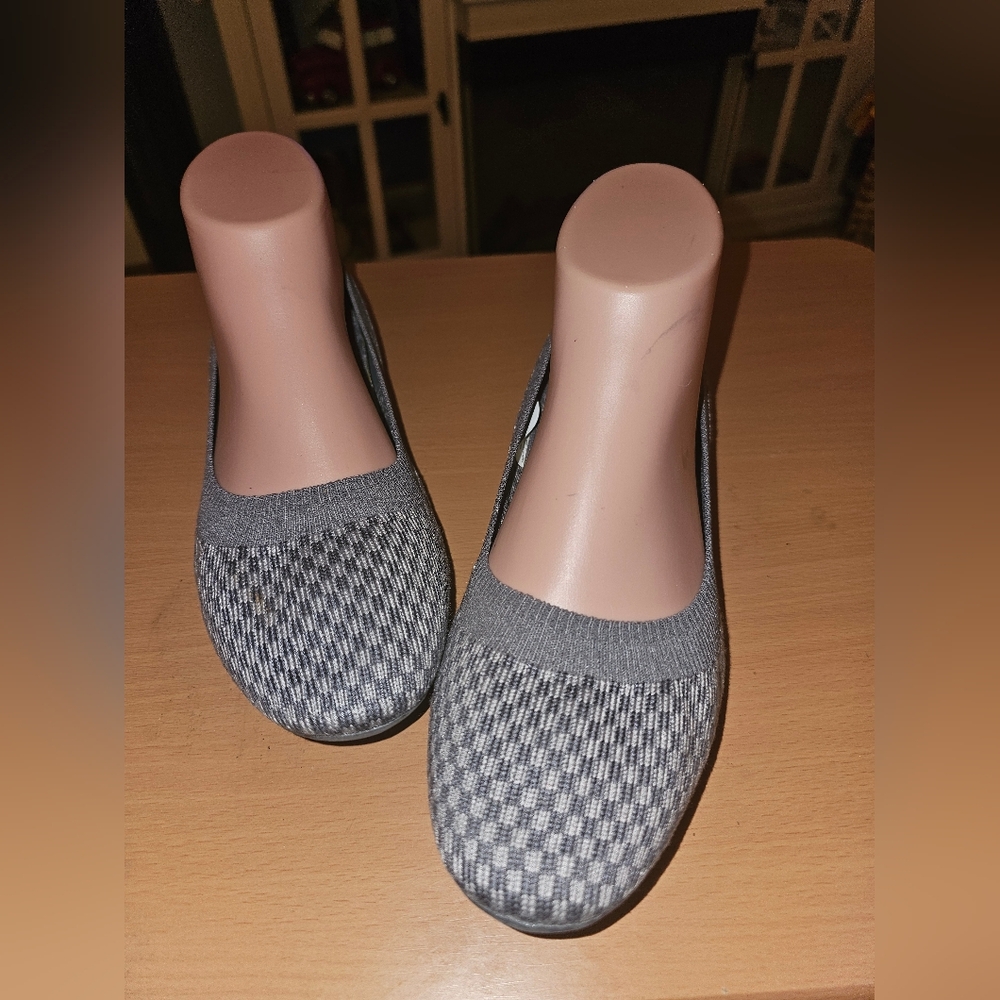 ALLBIRDS 'Tree Breezer' Beautiful Flats, Stormy Gray 7.5 EXCELLENT Pre-owned!